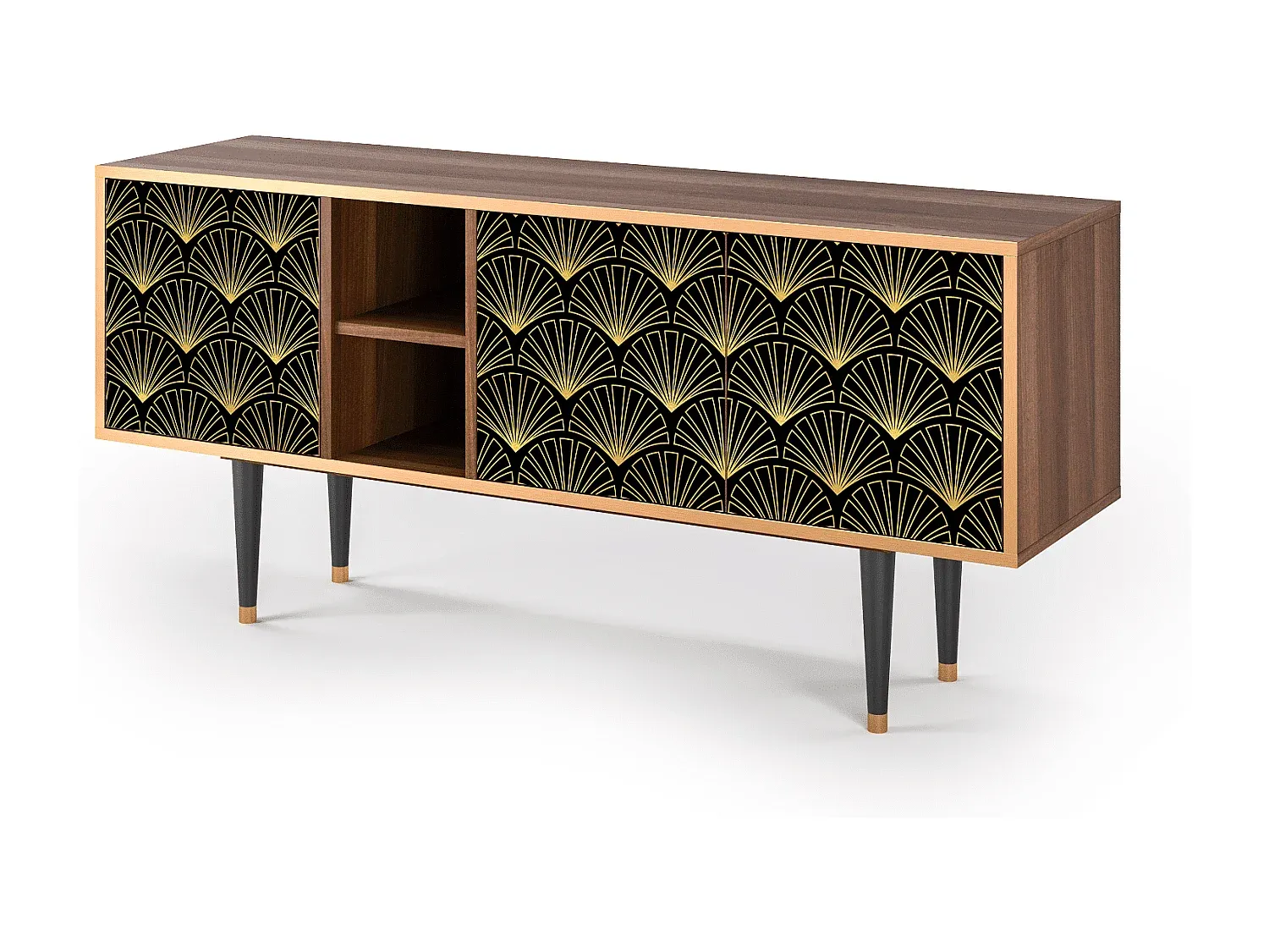 Moderner TV-Schrank mit Holzfurnier, 150x69x41 cm