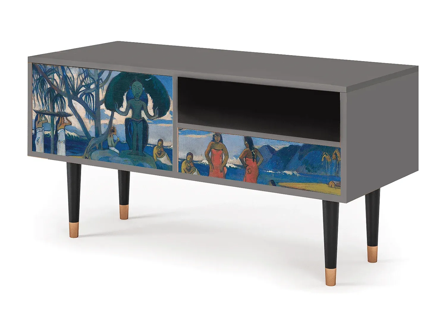 Moderner TV-Ständer - Kompaktes Design - Grau