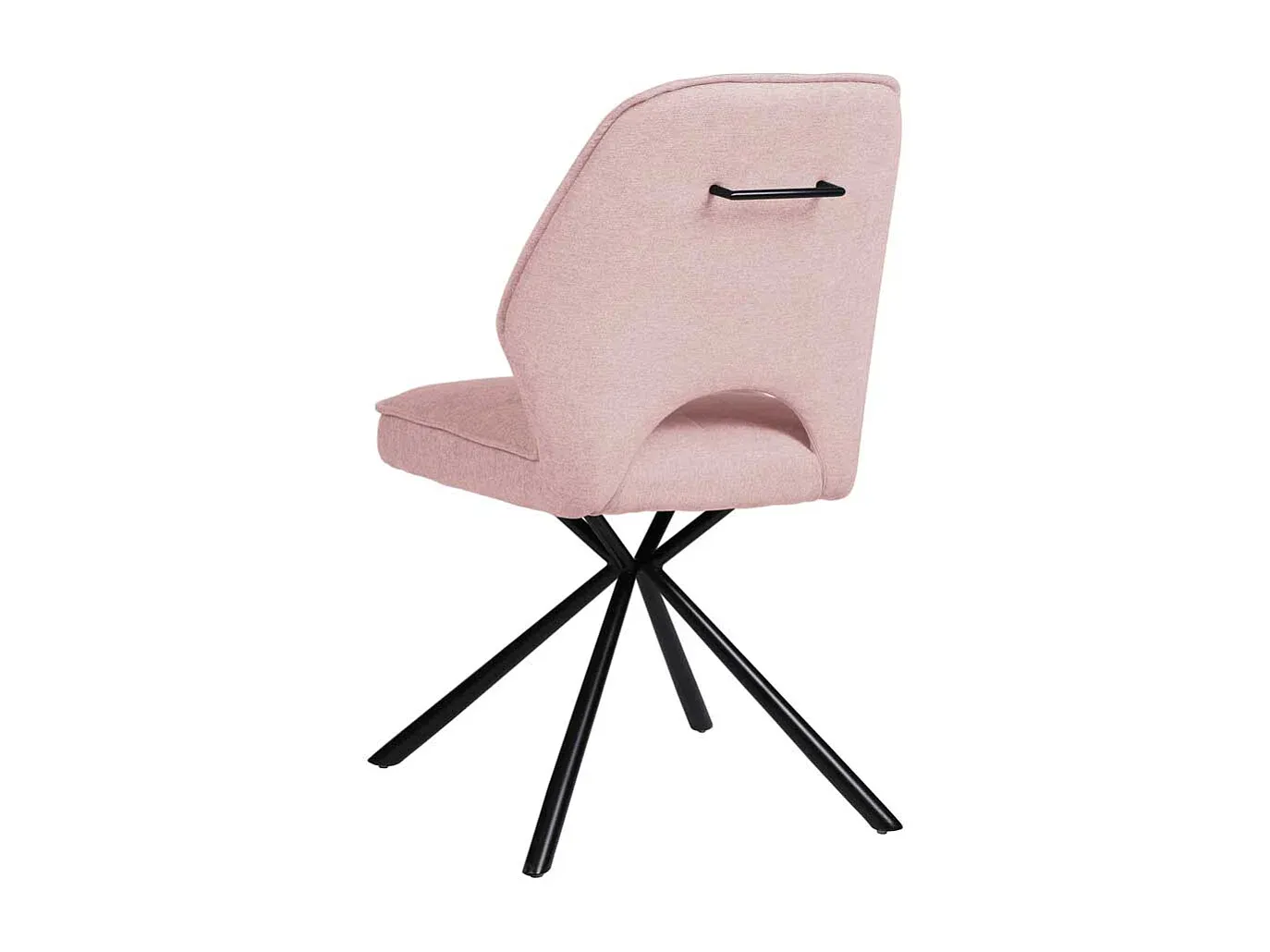 Esszimmerstühle Rosa und Schwarz im Set aus Stoff und Metall