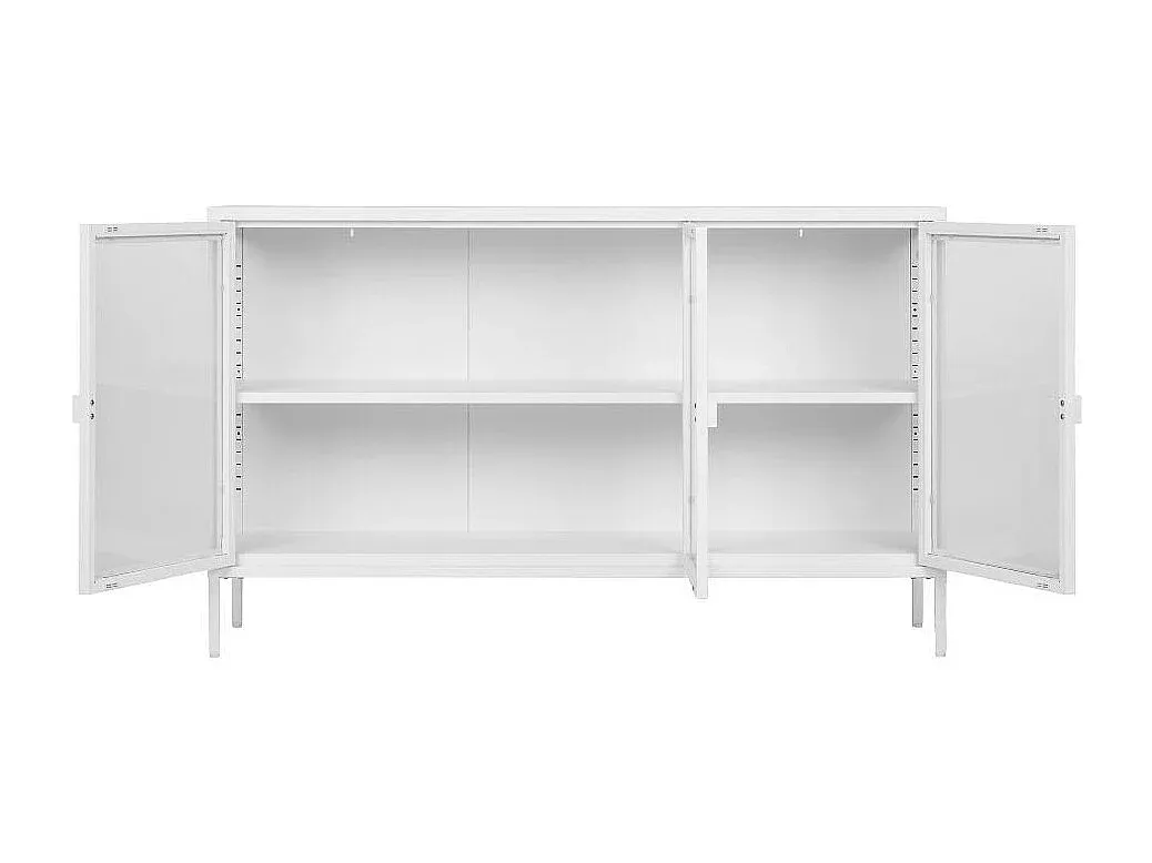 Moderner Schrank mit Glastüren aus Stahl