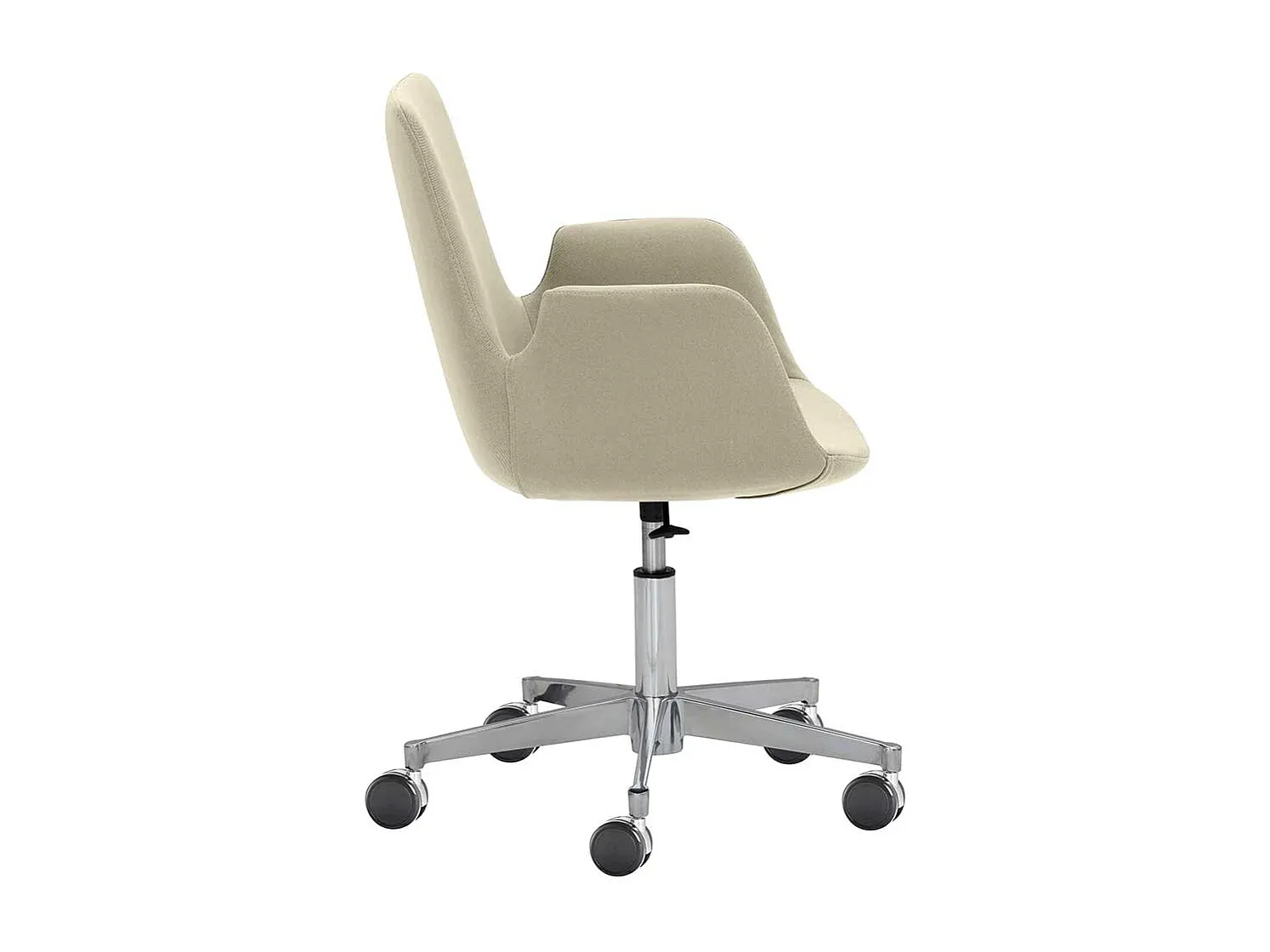 Ergonomischer Bürostuhl mit Metallgestell in Taupe