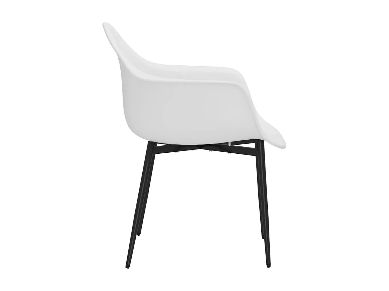 Moderne Esszimmerstühle im 2er-Set, Weiß