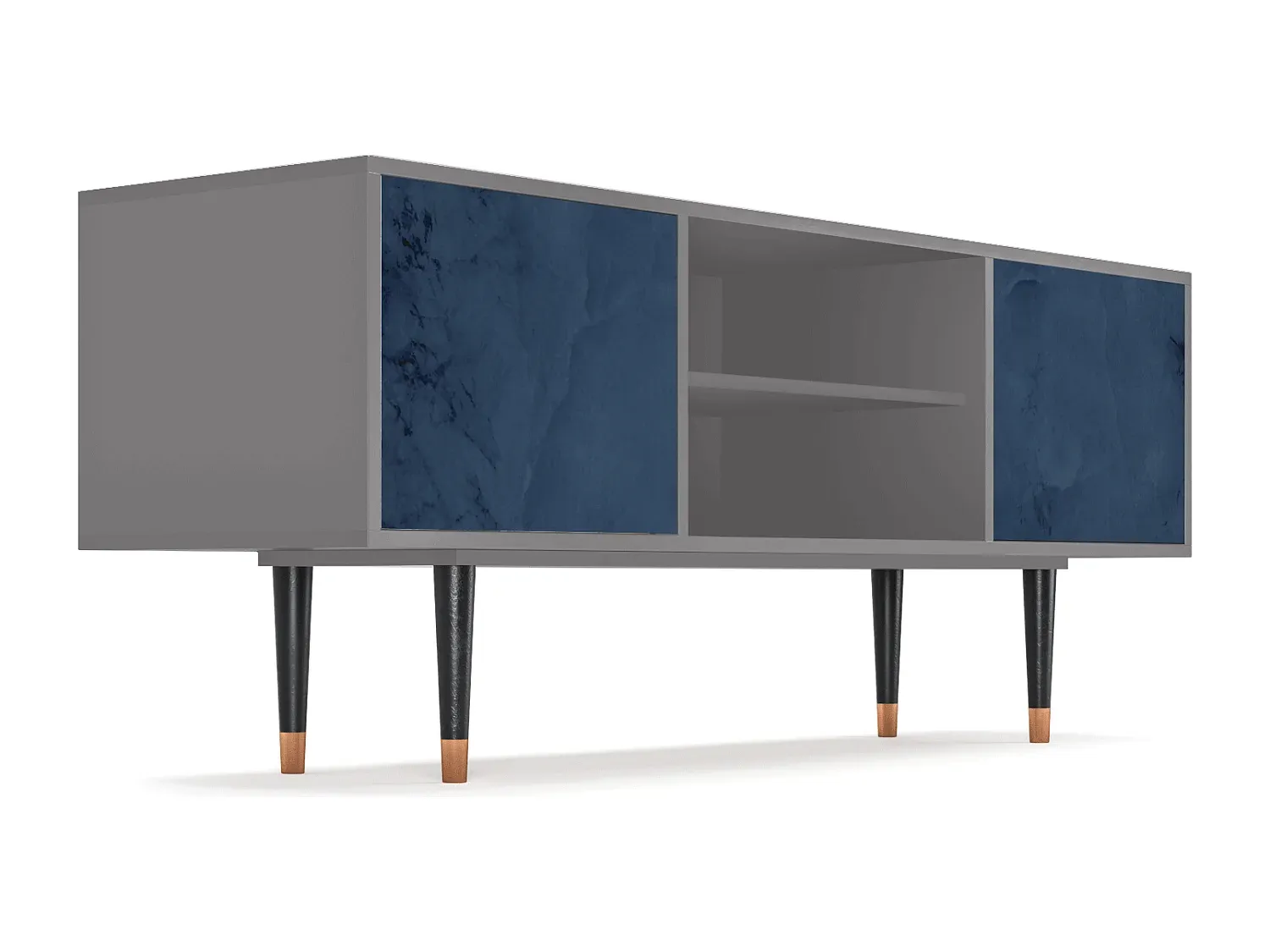 Moderner TV-Schrank in Grau mit großzügigem Stauraum