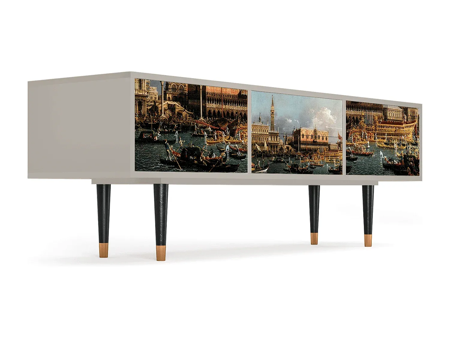 Moderner TV-Schrank in Sandfarbe