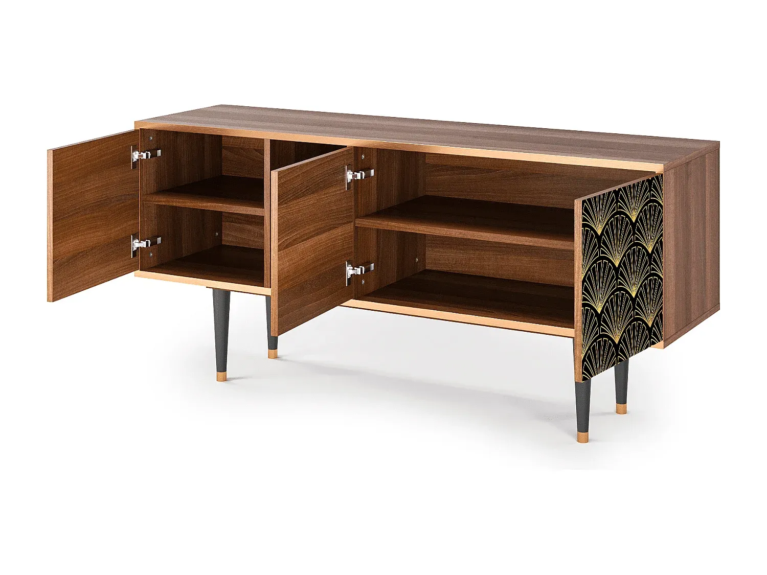 Moderner TV-Schrank mit Holzfurnier, 150x69x41 cm