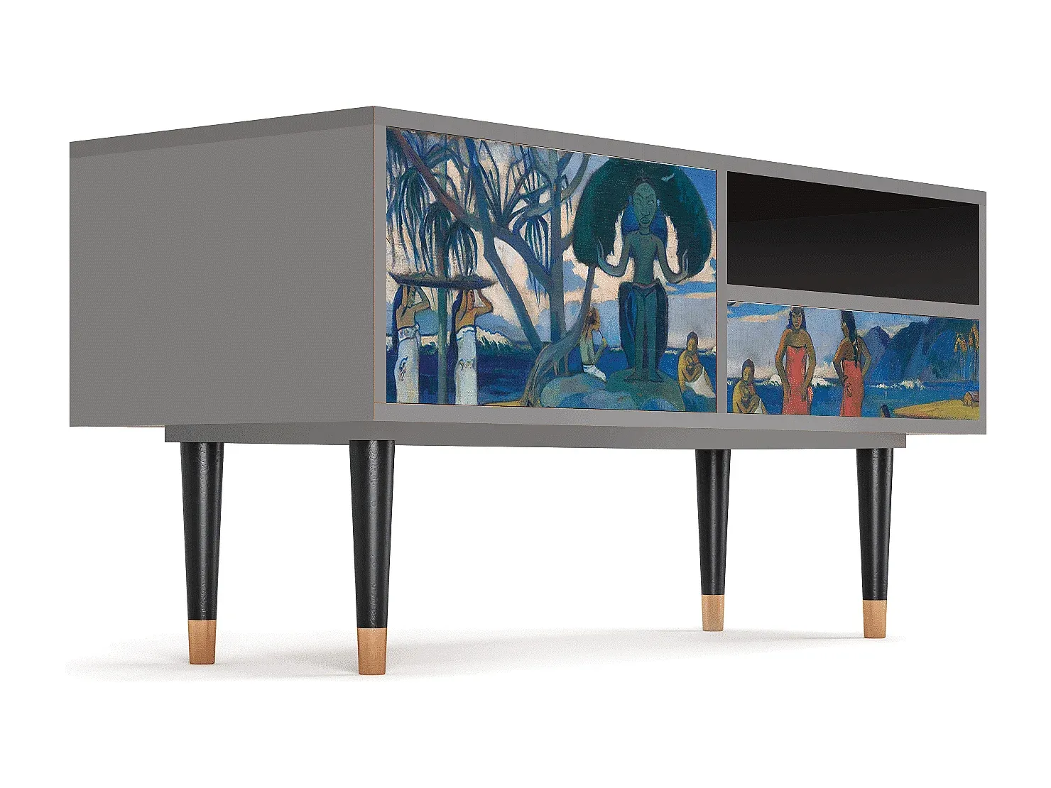 Moderner TV-Ständer - Kompaktes Design - Grau