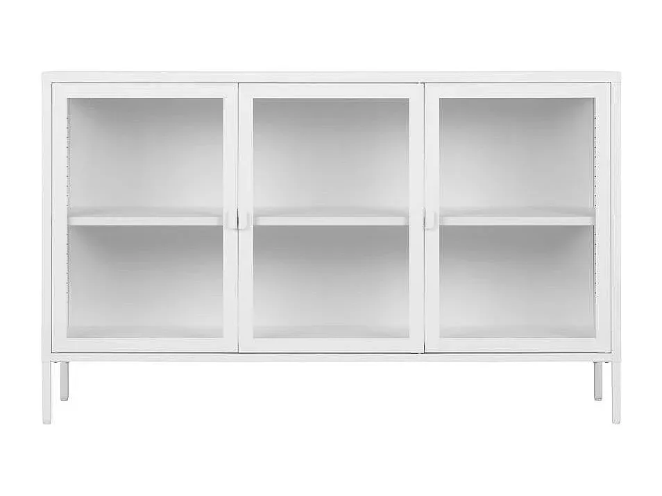 Moderner Schrank mit Glastüren aus Stahl