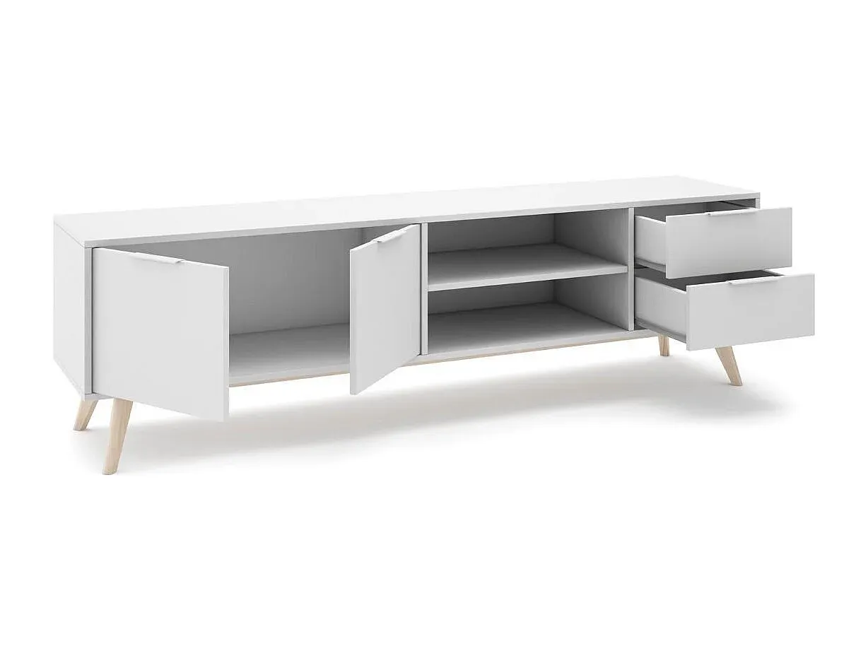 Elegantes TV-Möbel mit Stauraum und Fächern, 180 cm