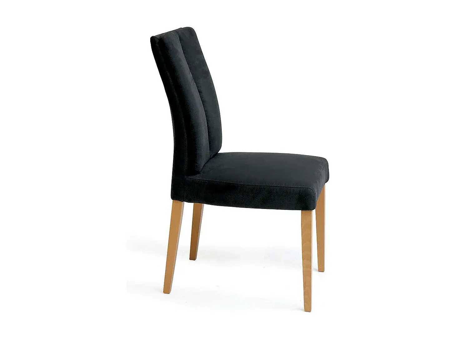 Moderner Sessel aus Mikrofaser mit massivem Buchenholzgestell in Anthrazit