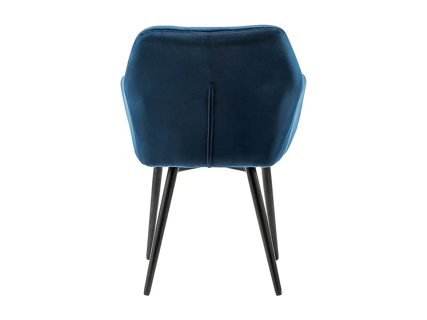 Eleganter Blauer Samtstuhl im Retro-Look