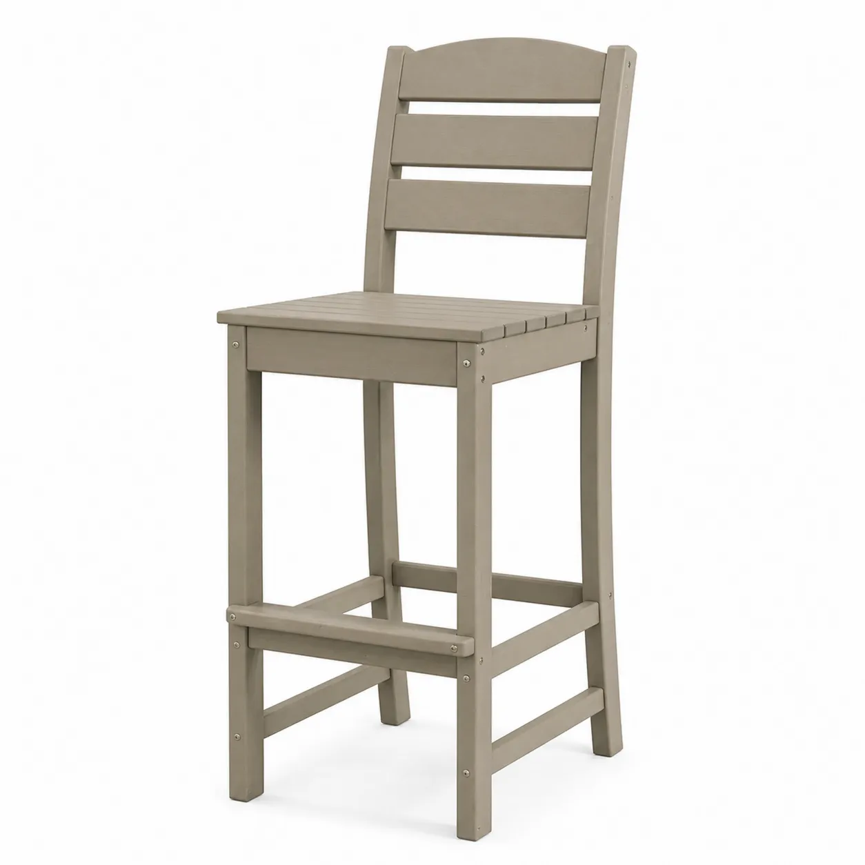 Chaise de bar en bois composite gris