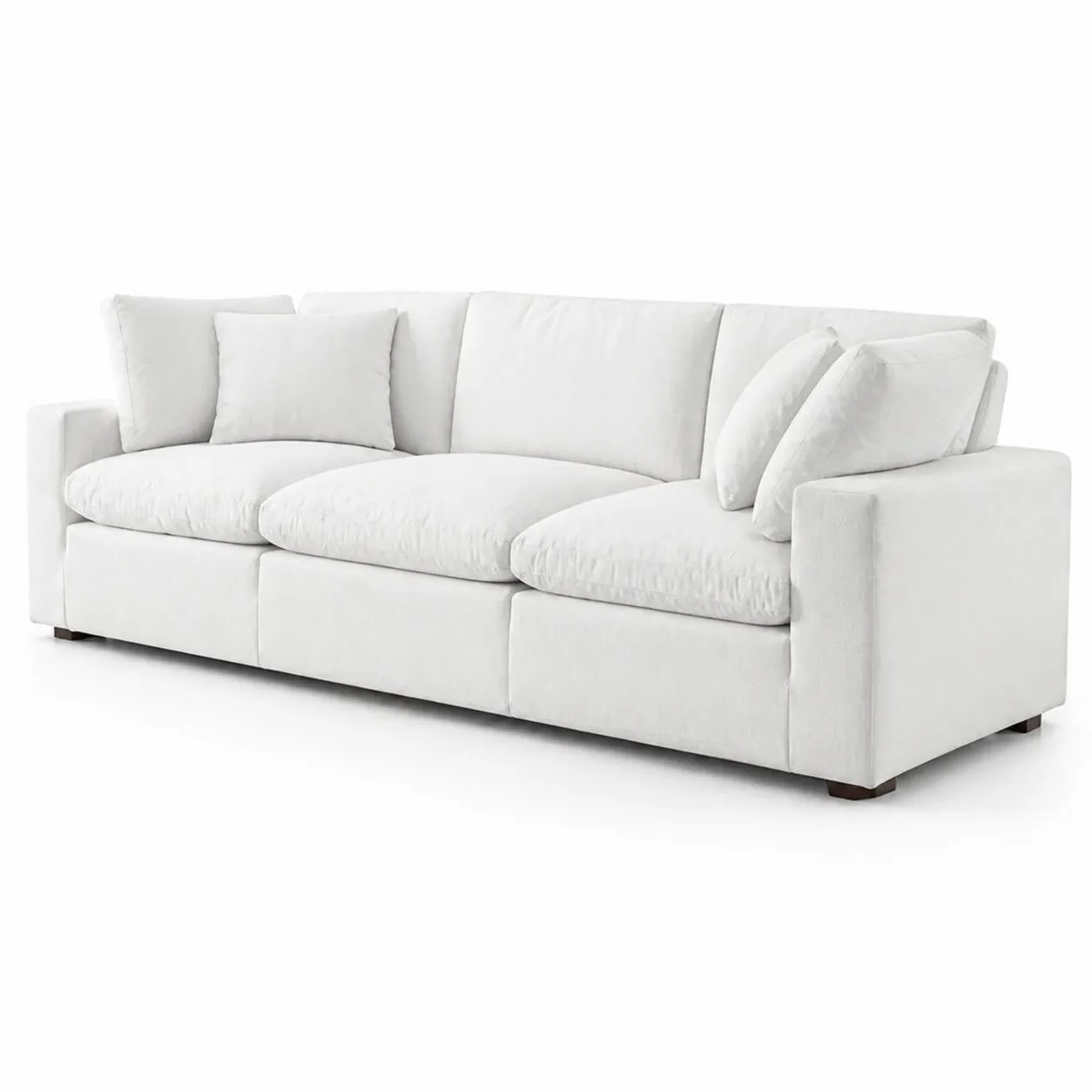 Canapé 3 places en tissu blanc