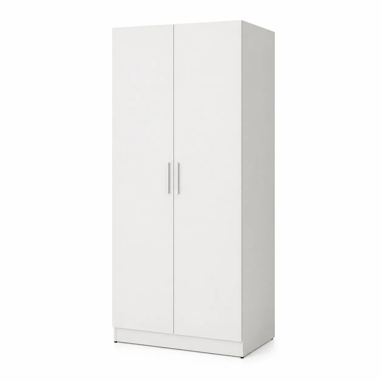 Armoire 2 portes MDF Blanc 180x80x50 cm