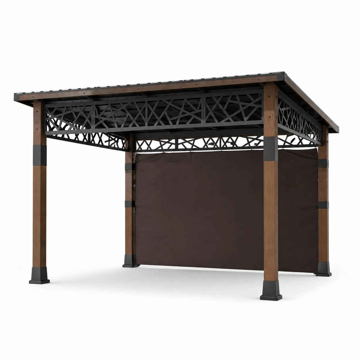Pavillon en bois et métal 3x4 mètres
