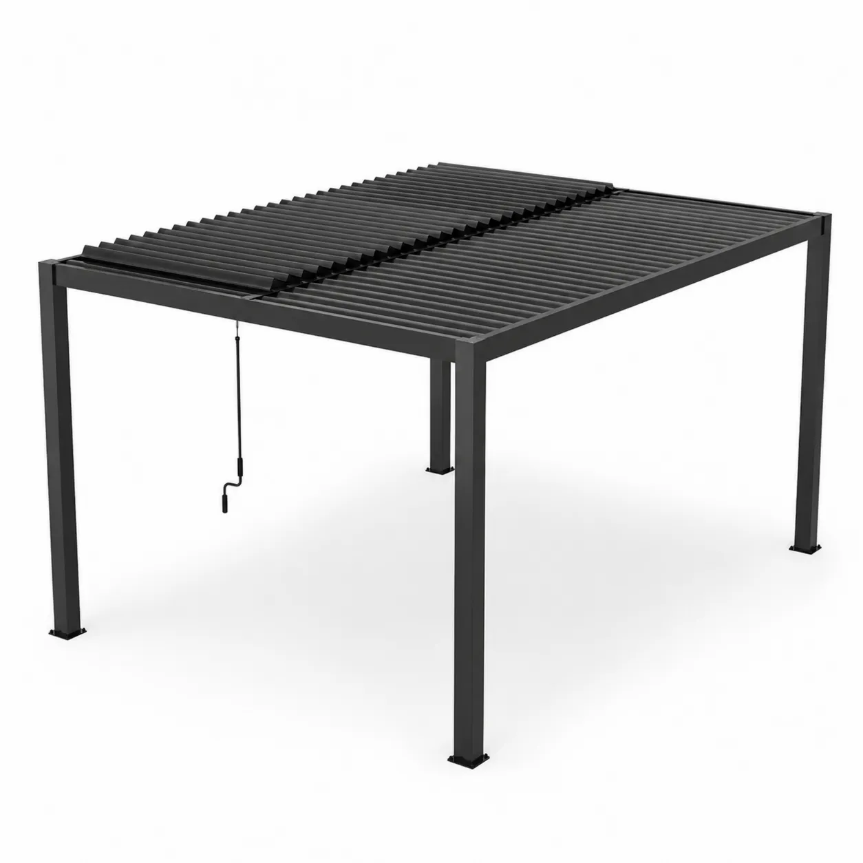 Pergola en aluminium avec toit à lames orientables 300x400 cm Noir