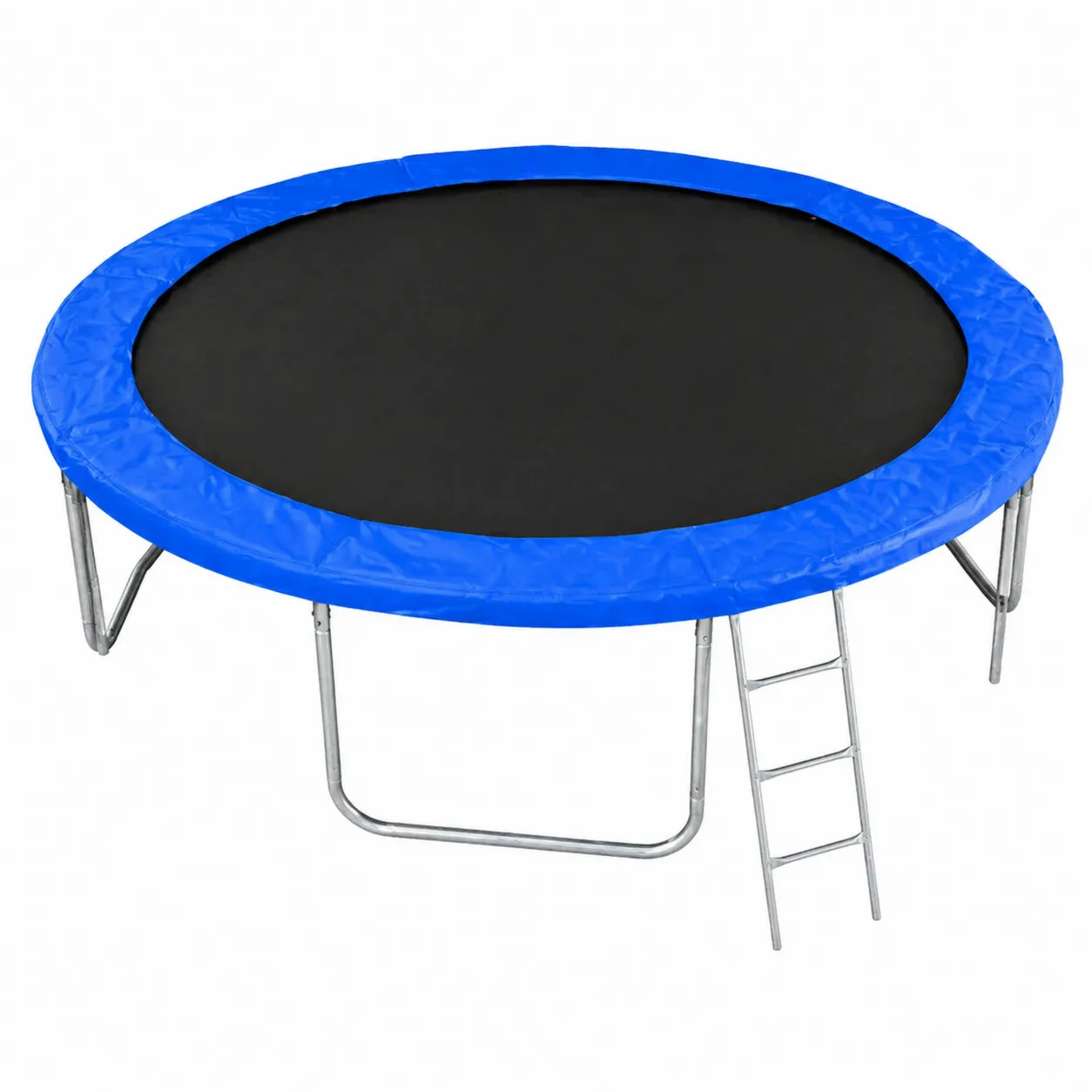 Trampoline rond extérieur 3m acier bleu avec échelle