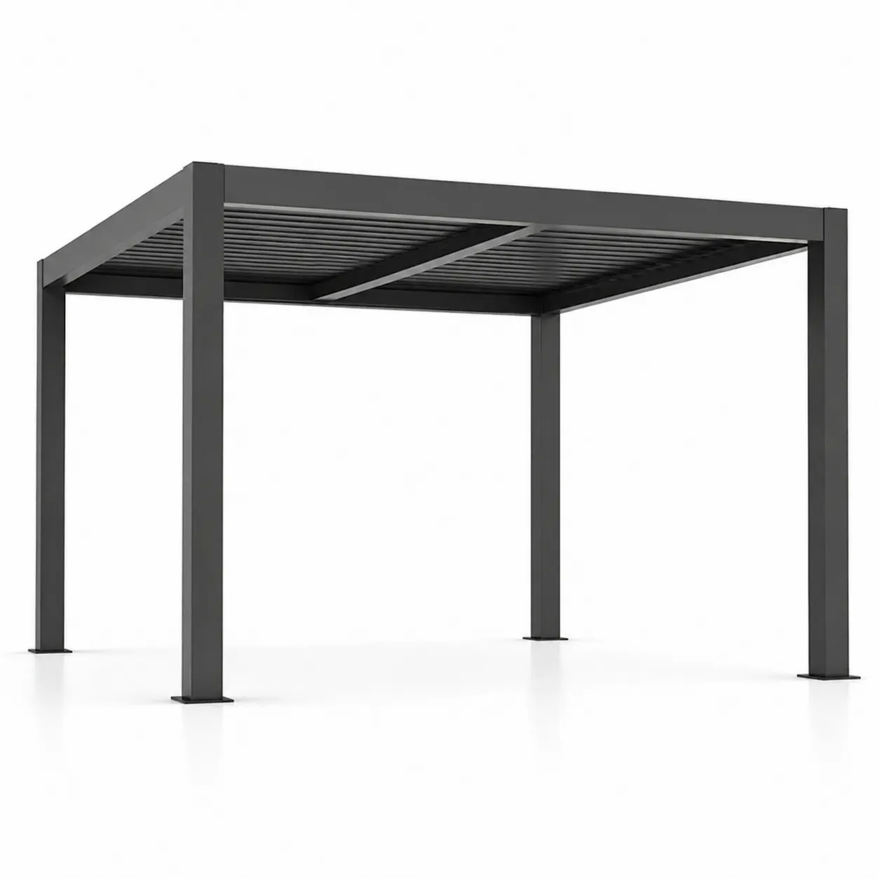 Pergola en aluminium gris anthracite