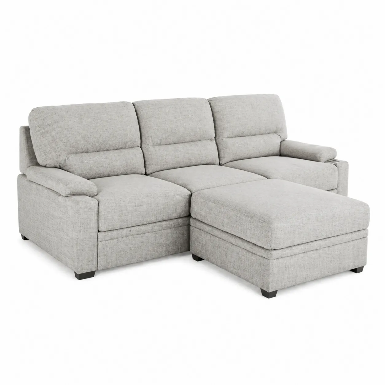 Canapé modulaire en tissu polyester Gris