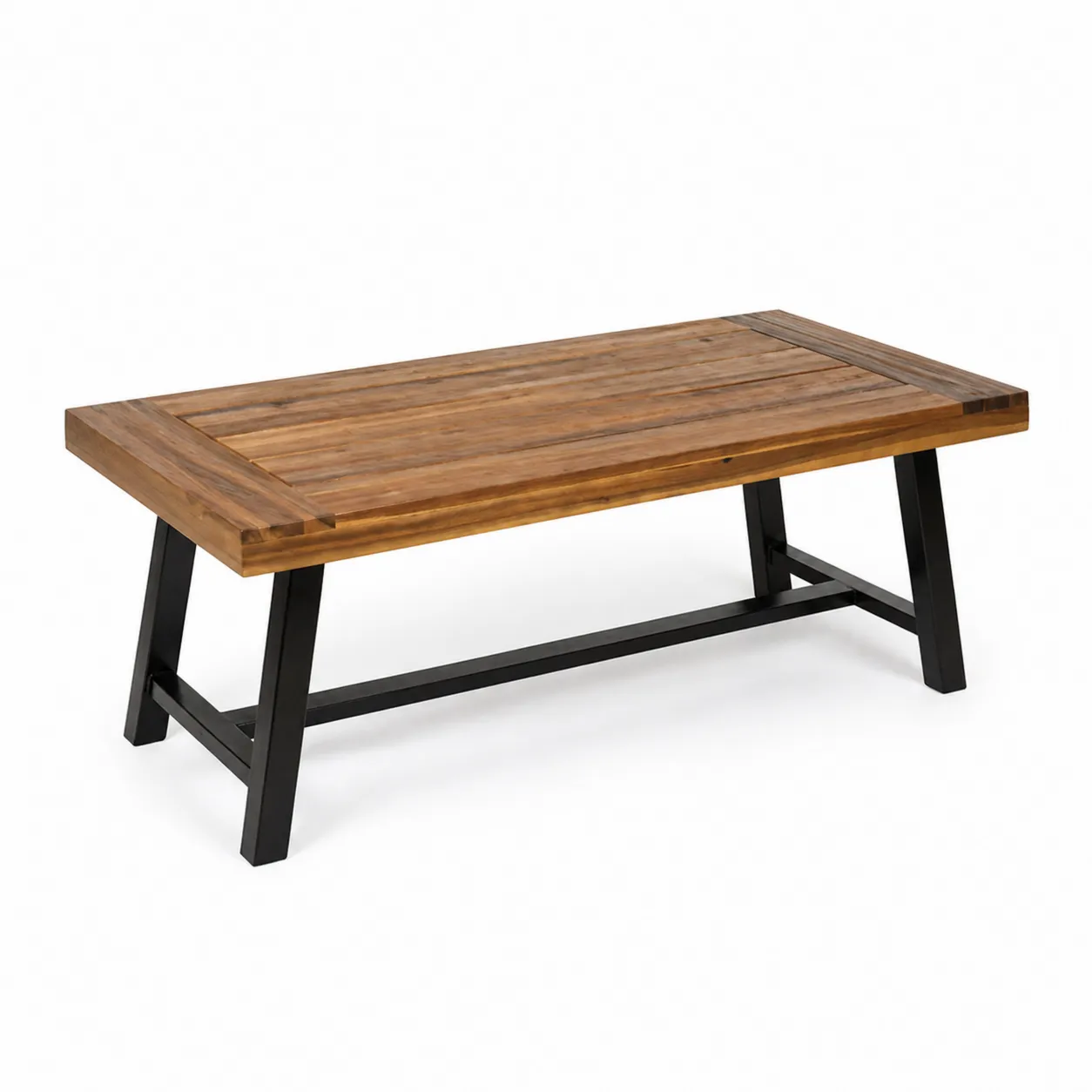 Table rectangulaire en bois et métal 200x90x75 cm