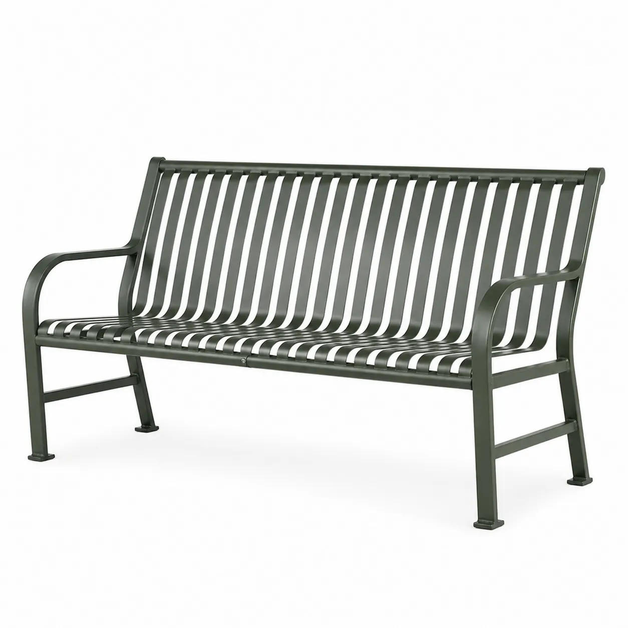 Banc extérieur en métal Gris 150 cm