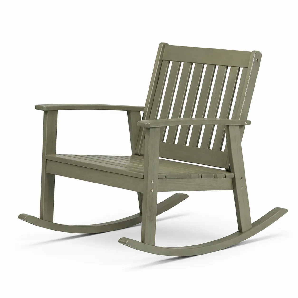 Chaise à bascule en bois d'acacia pour extérieur