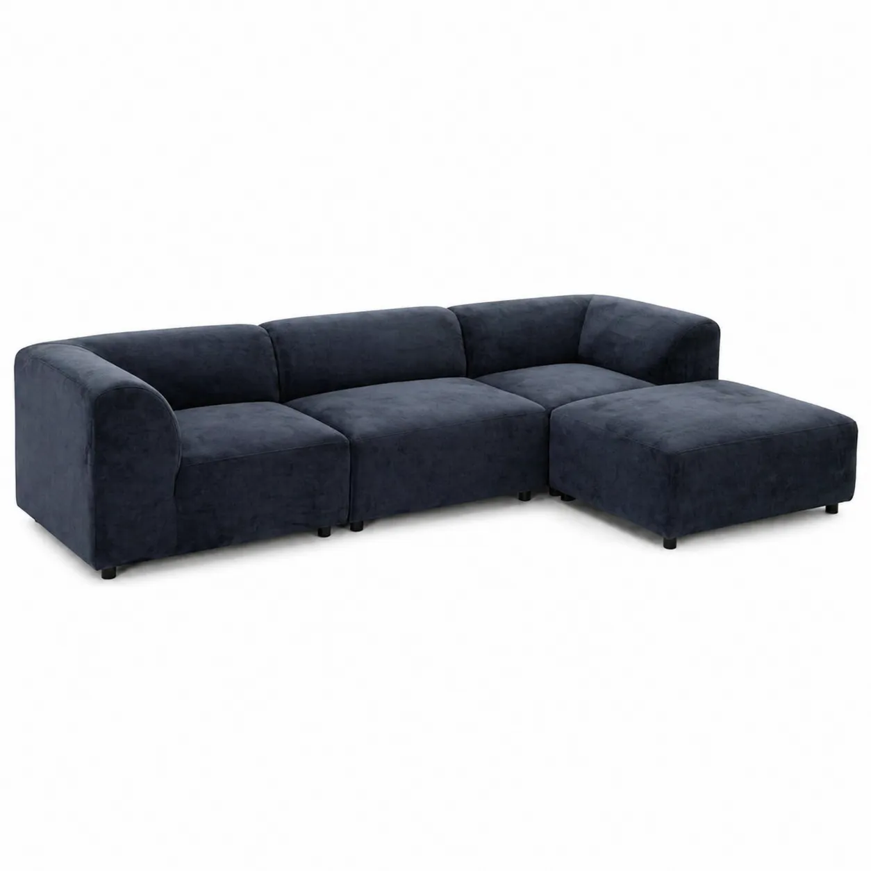 Canapé modulable en velours, 4 places