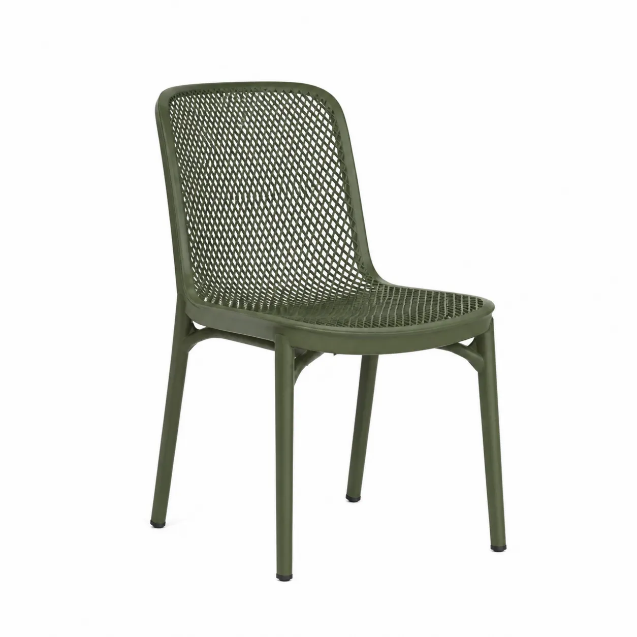 Chaise d'extérieur en plastique vert