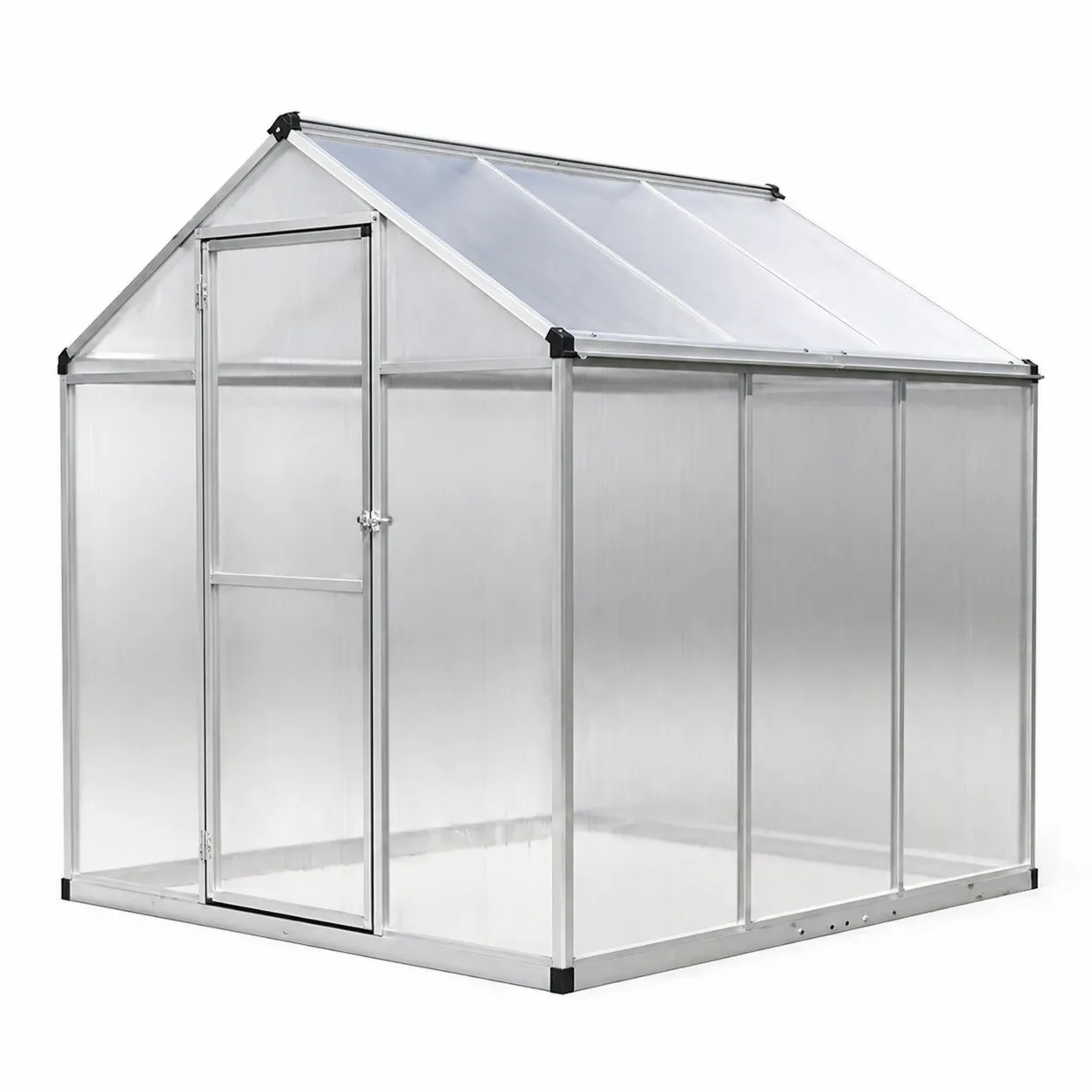 Serre en aluminium et polycarbonate transparent