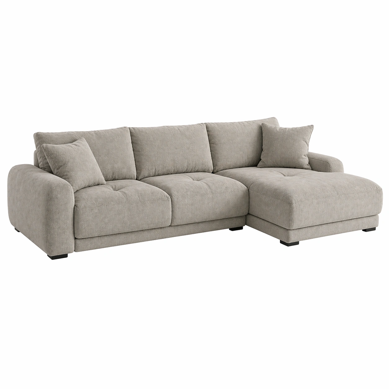 Sofá modular en L de 3 plazas con chaise longue dise?o contemporáneo acolchado-cartlirae