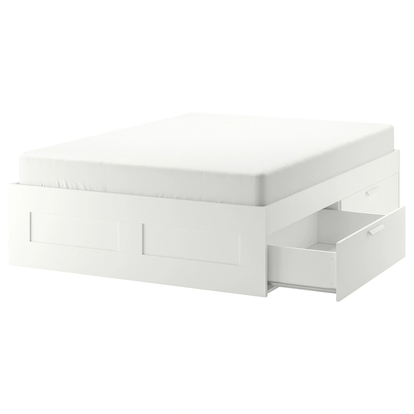 Cama marco con almacenamiento blanca 140x200 cm-cartlirae