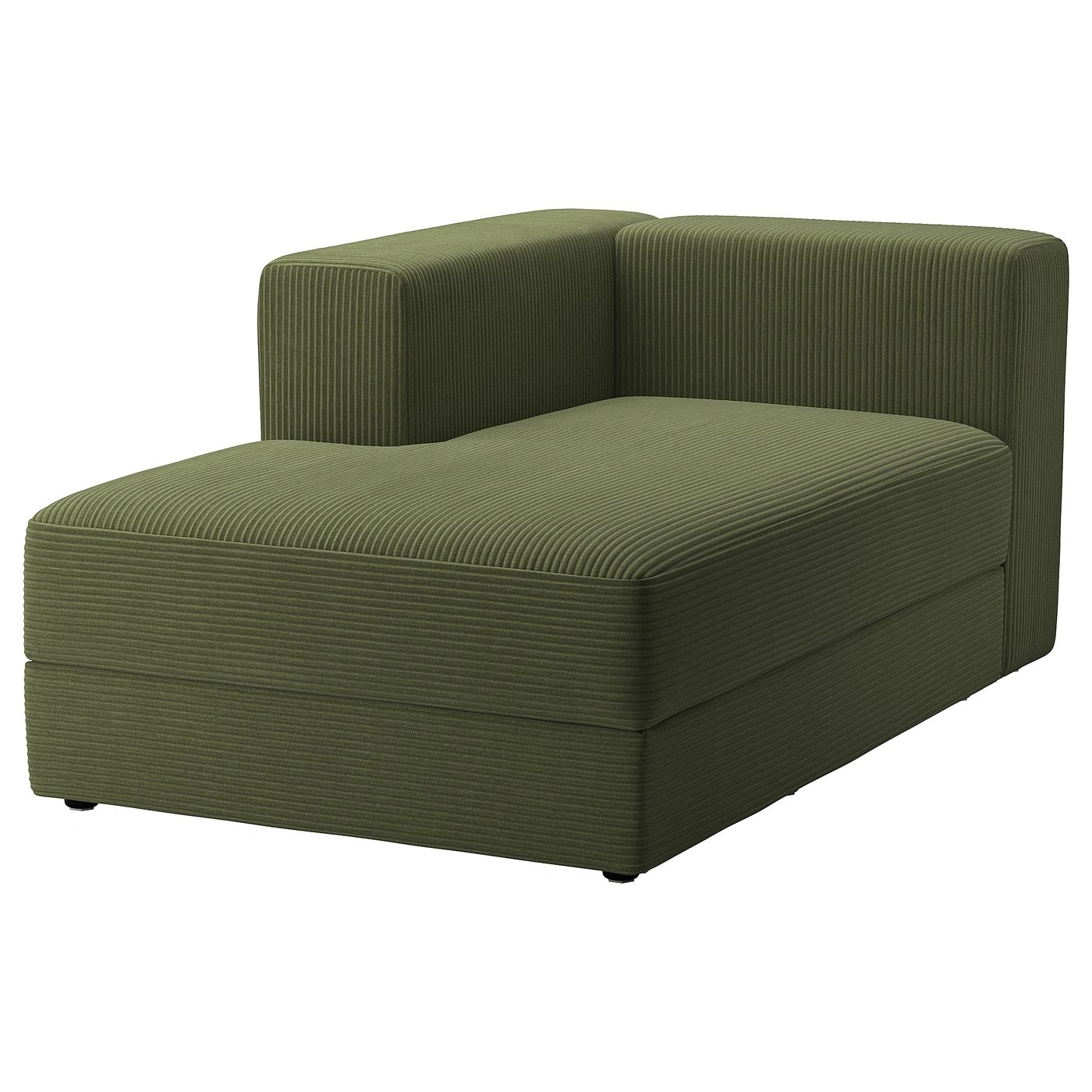 Chaise longue módulo izquierdo con reposabrazos amarillo-verde oscuro-cartlirae