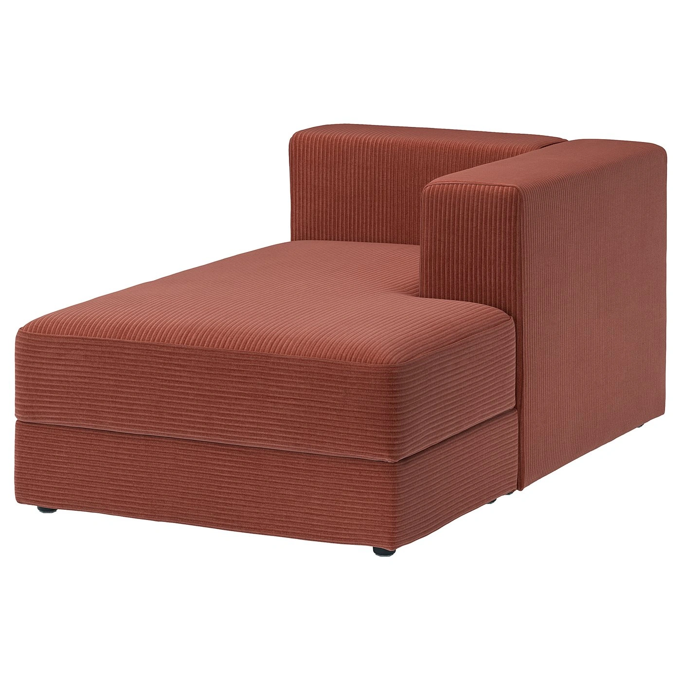 Chaise longue módulo derecho con reposabrazos marrón-rojo-cartlirae
