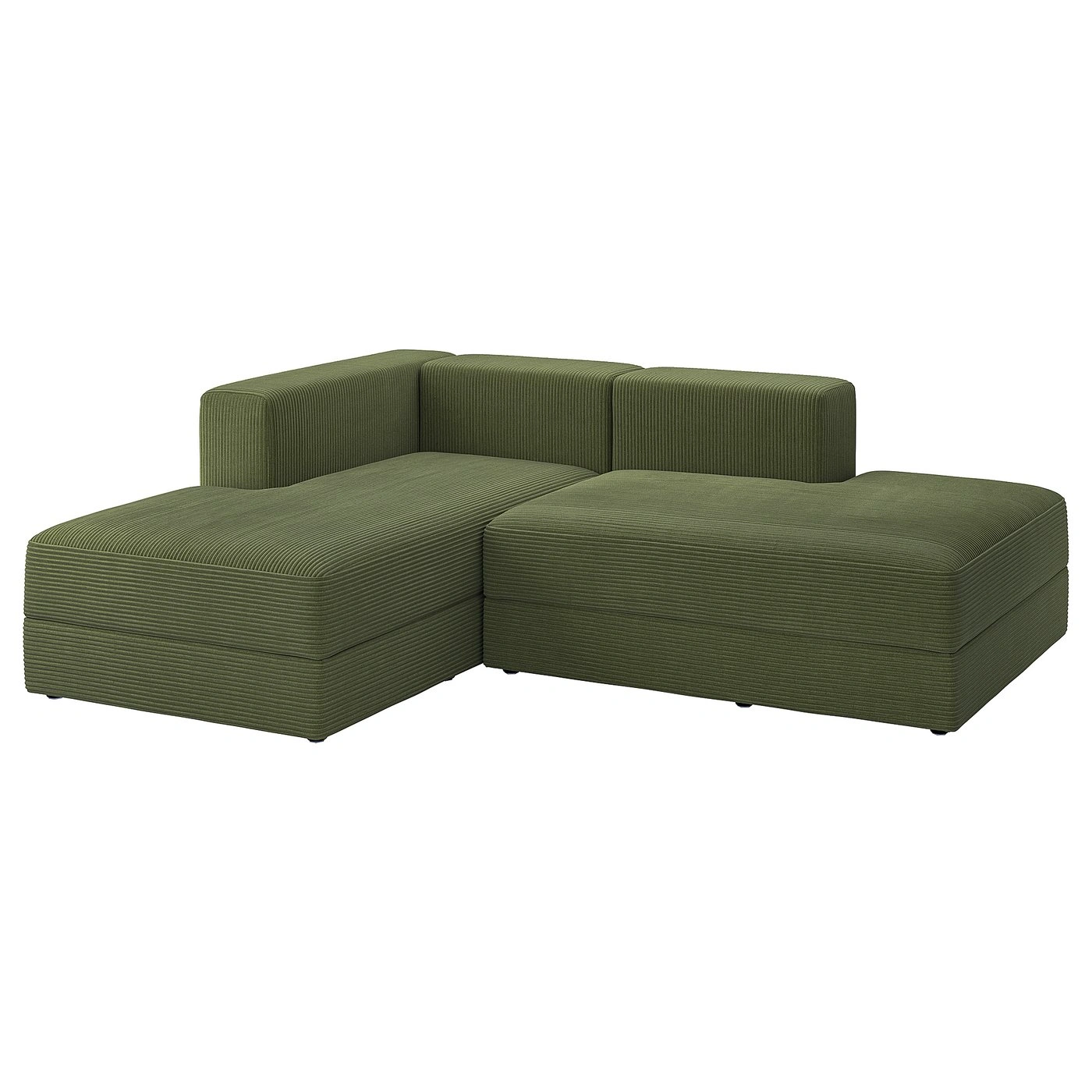 Chaise longue módulos amarillo-verde oscuro para sala-cartlirae