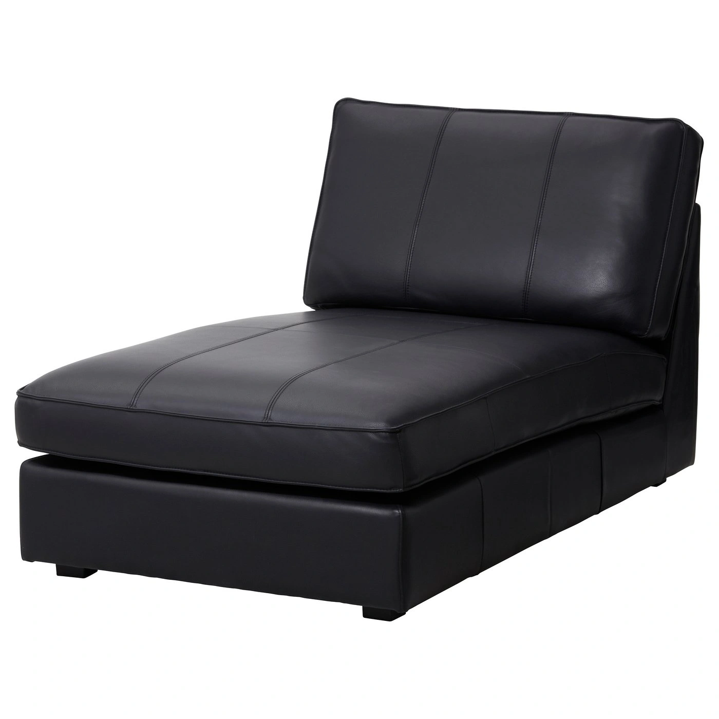 Chaise longue negro con cojines suaves-cartlirae