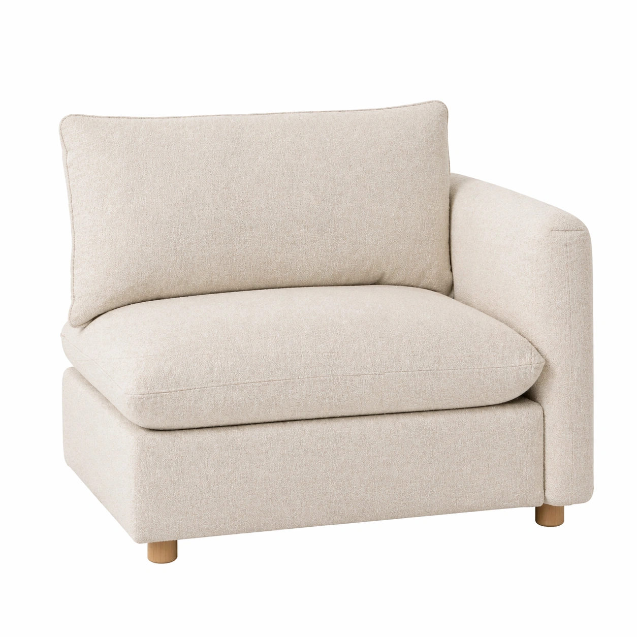 Seccion de sofa modular con brazo derecho estilo moderno-nexaglory