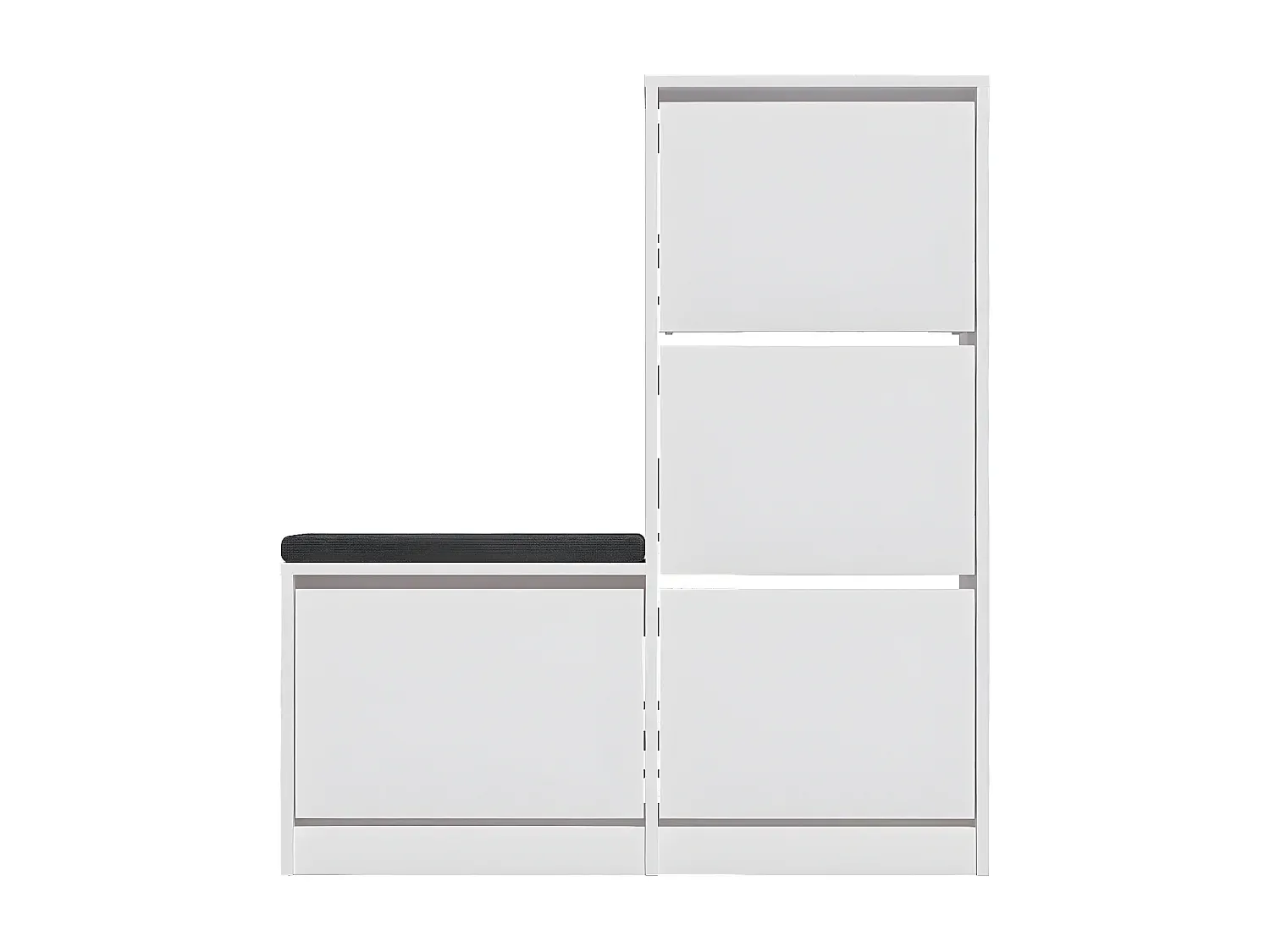 Moderner Schuhschrank mit 4 Türen, 105 cm