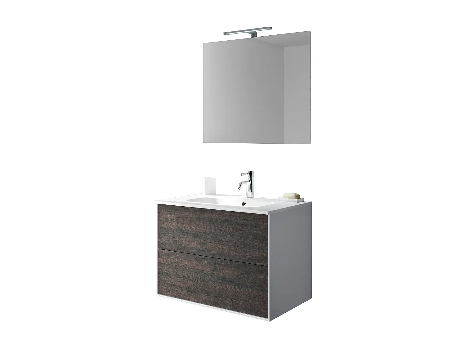 Vierteiliger Set in Braun