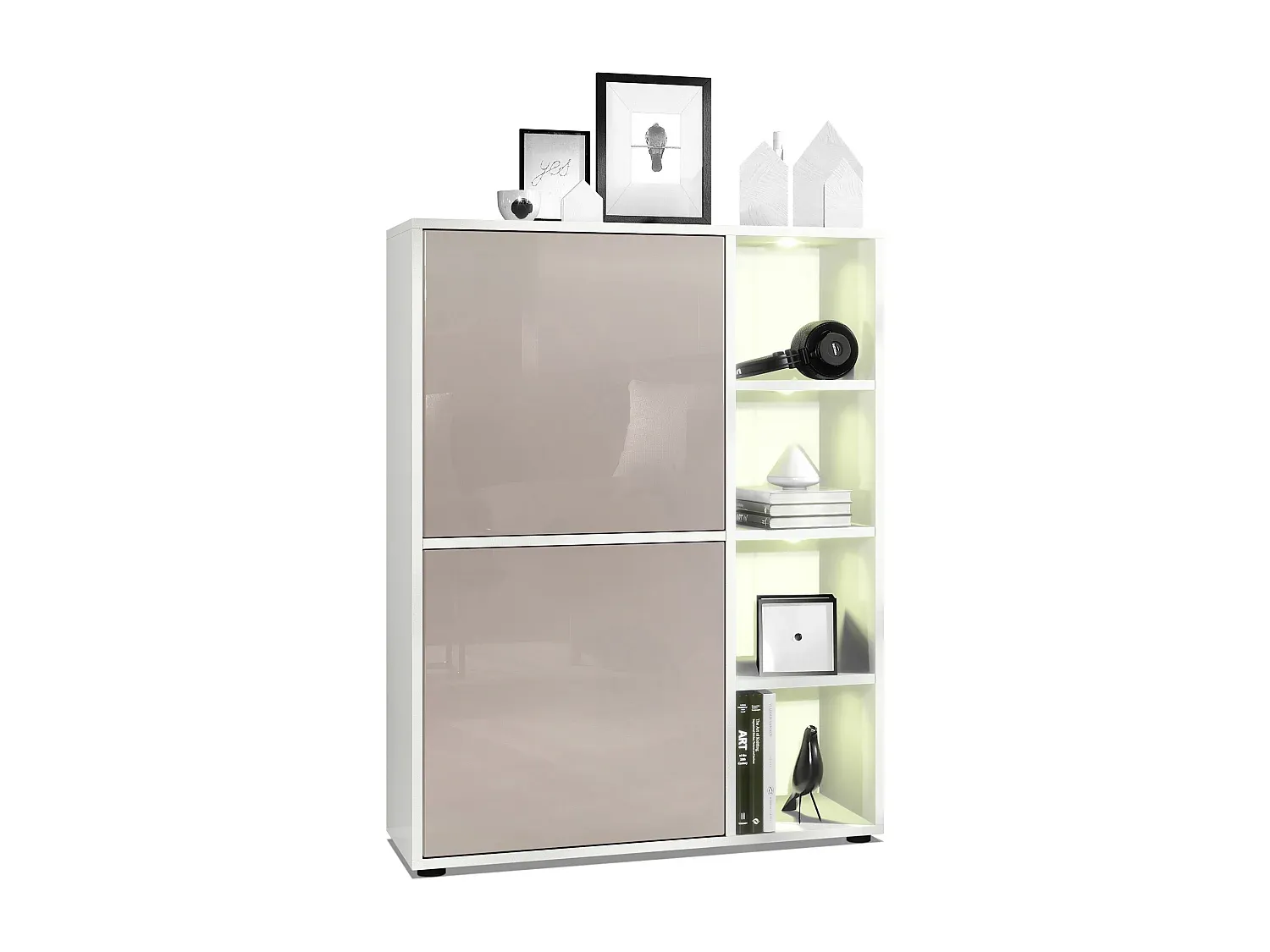 Moderner Highboard mit Betonoxid-Optik und Türen