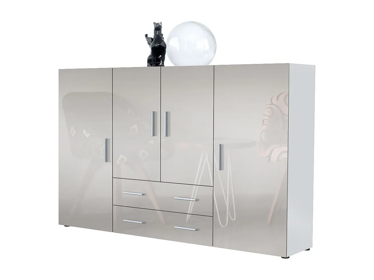 Elegantes Sideboard in Mattweiß