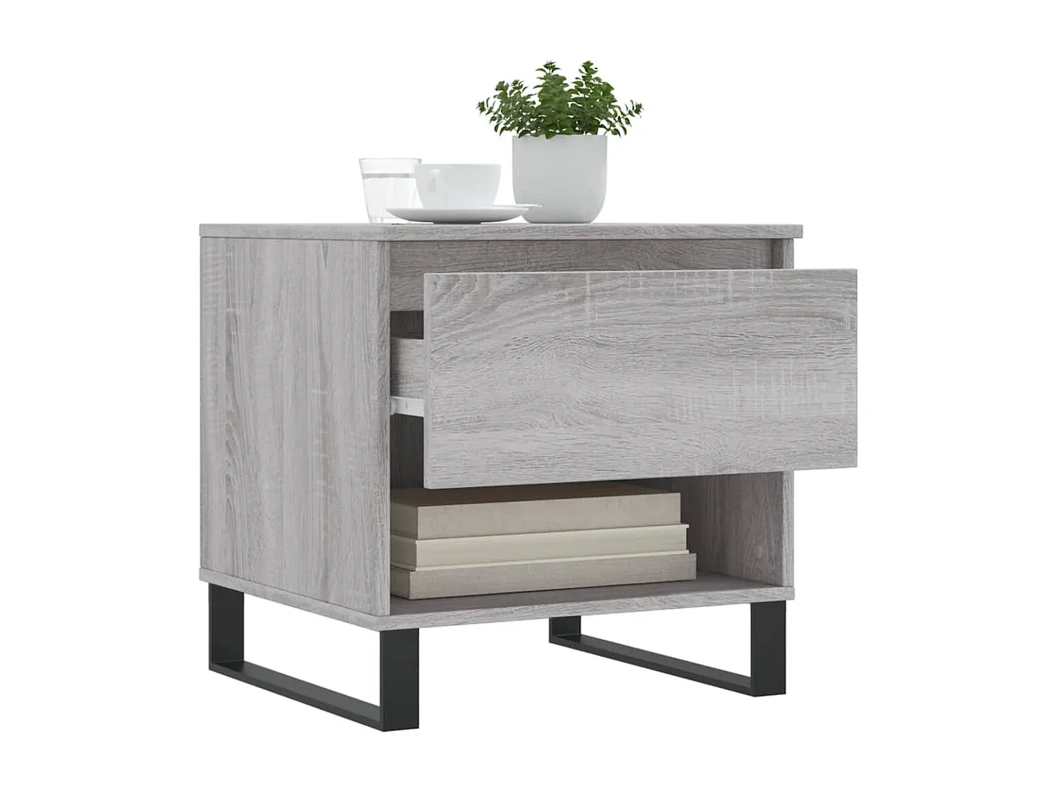 Moderner Couchtisch im 2er Set, Holznachbildung, Grau