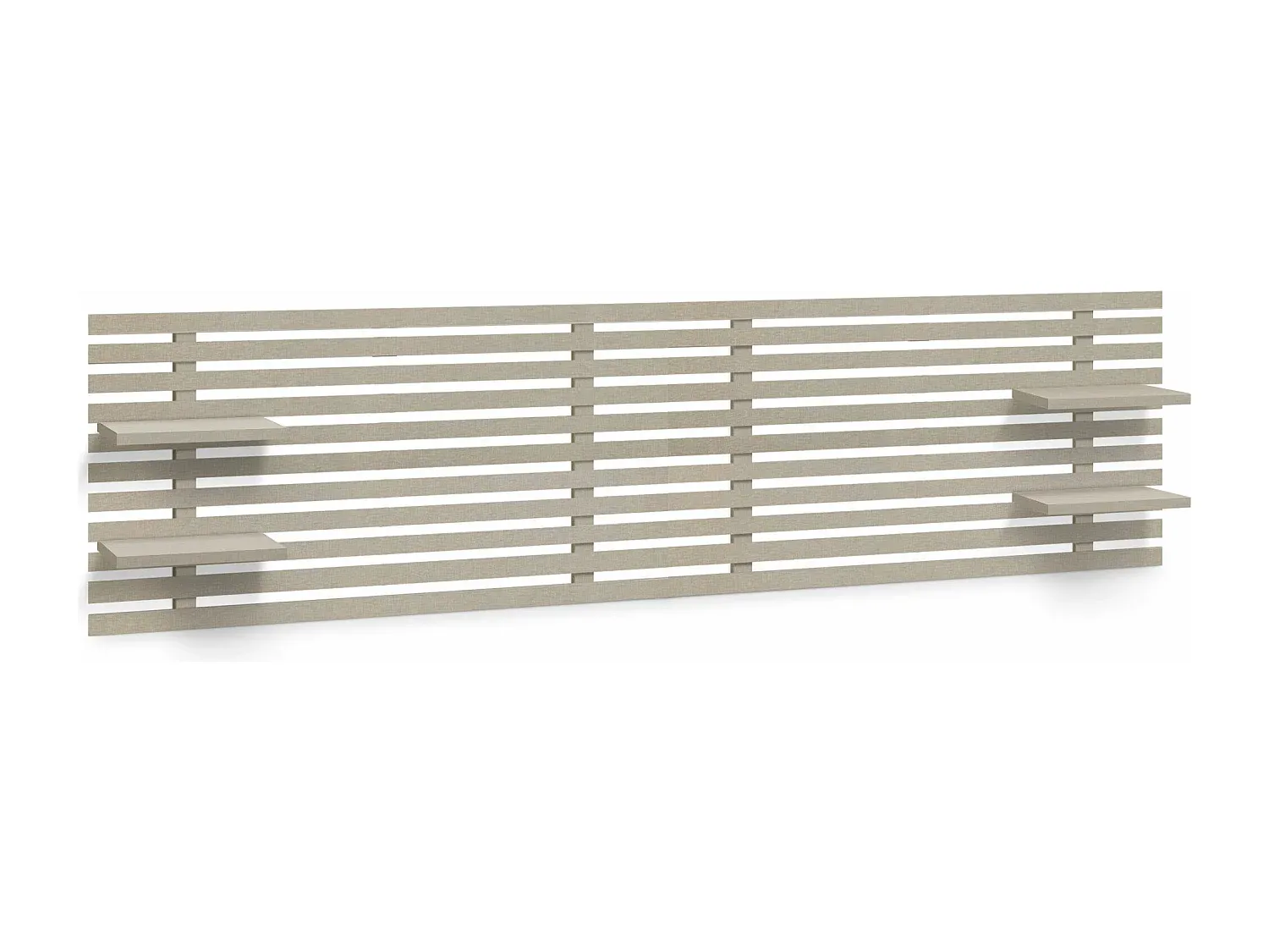 Kopfteil mit Regalen aus recyceltem Holz im Vintage-Stil