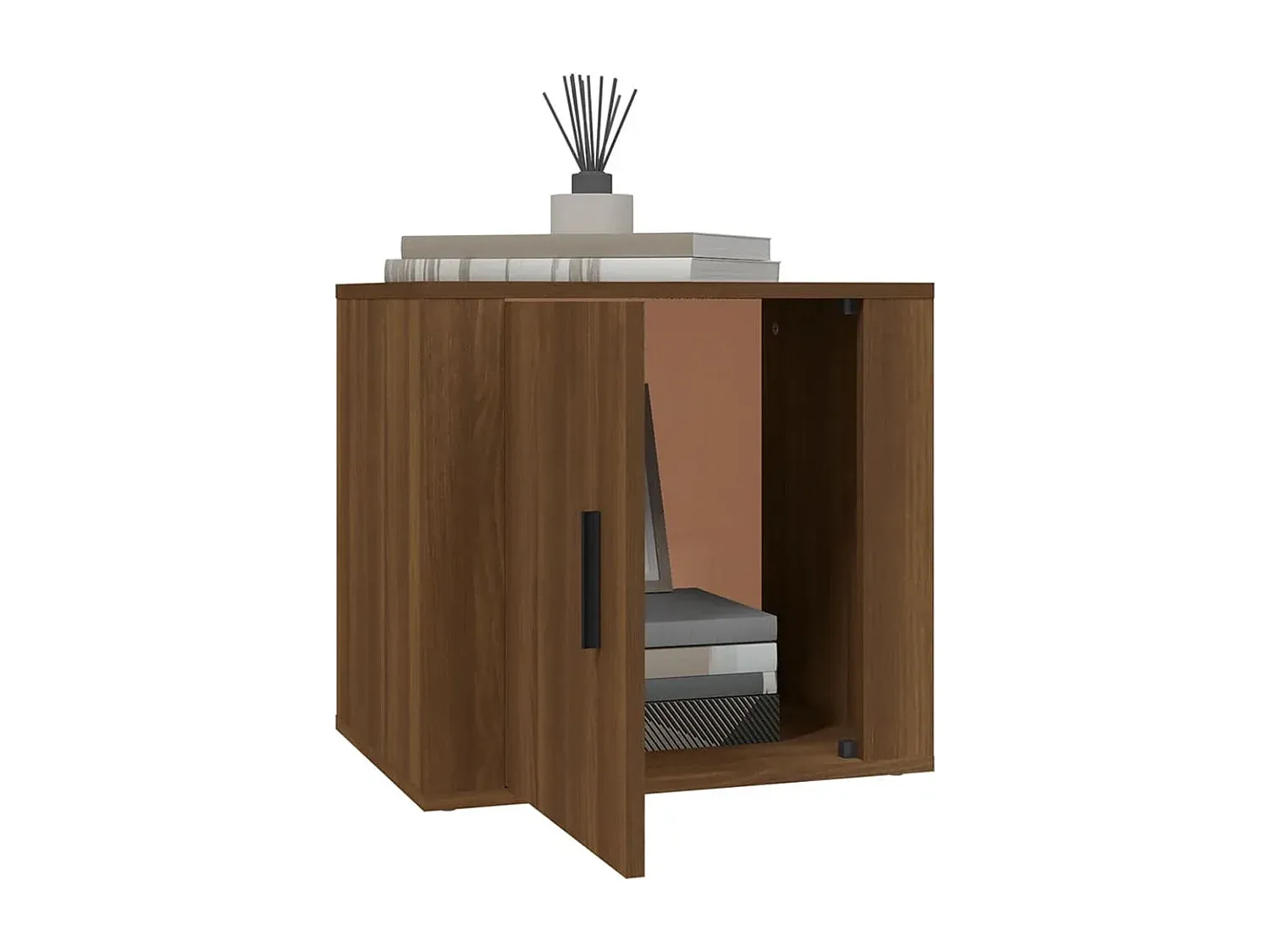 Set aus 2 Nachttischen in Eichenoptik, Braun, 50x39x47 cm