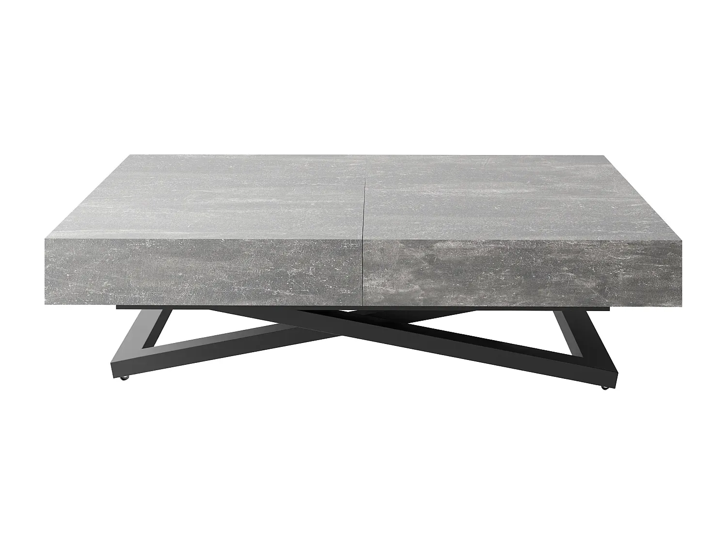 Höhenverstellbarer ausziehbarer Couchtisch, 120-200/80/27-76 cm