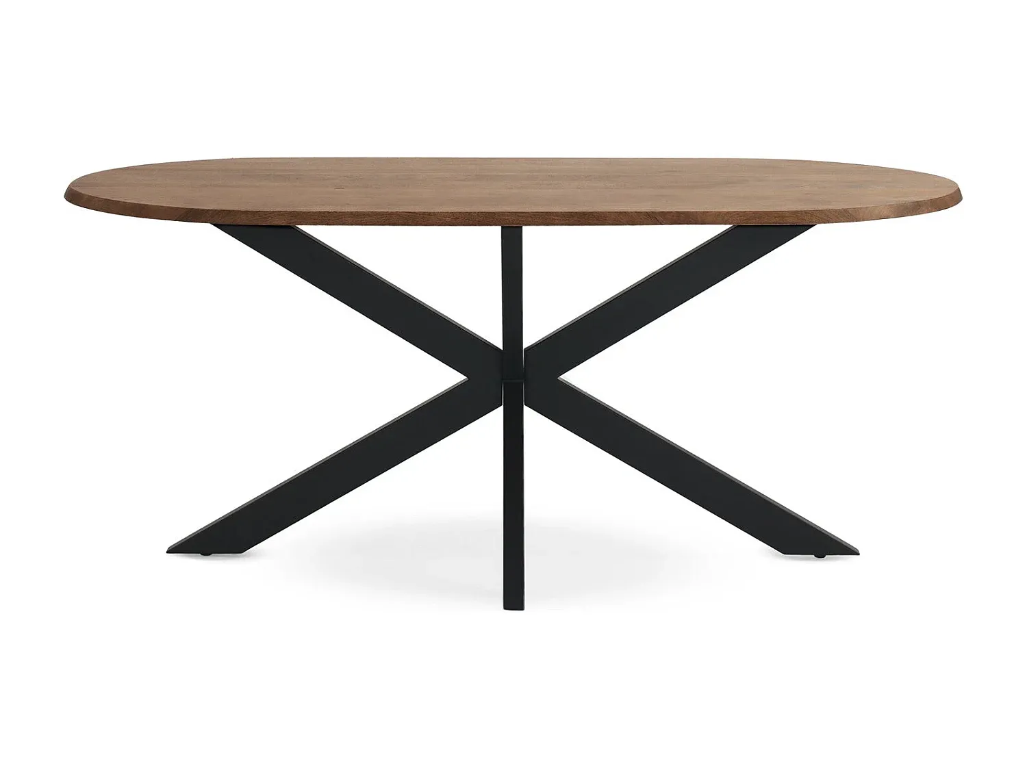 Eleganter Esstisch aus Akazienholz, oval, 180x90