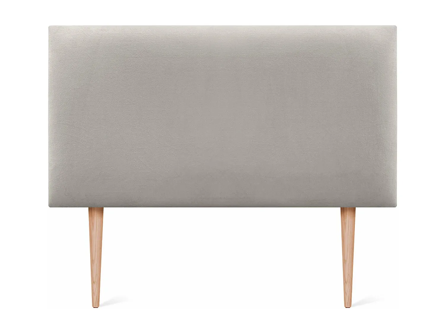 Glatte Samt-Kopfteil 90 x 105 cm mit Bettbeinen – Beige