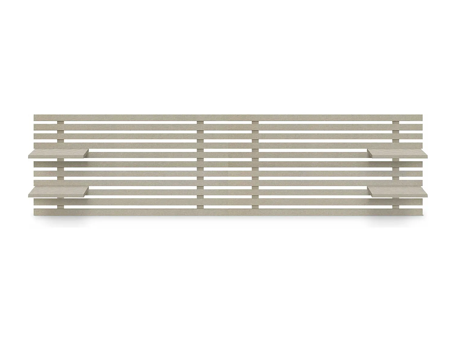 Kopfteil mit Regalen aus recyceltem Holz im Vintage-Stil