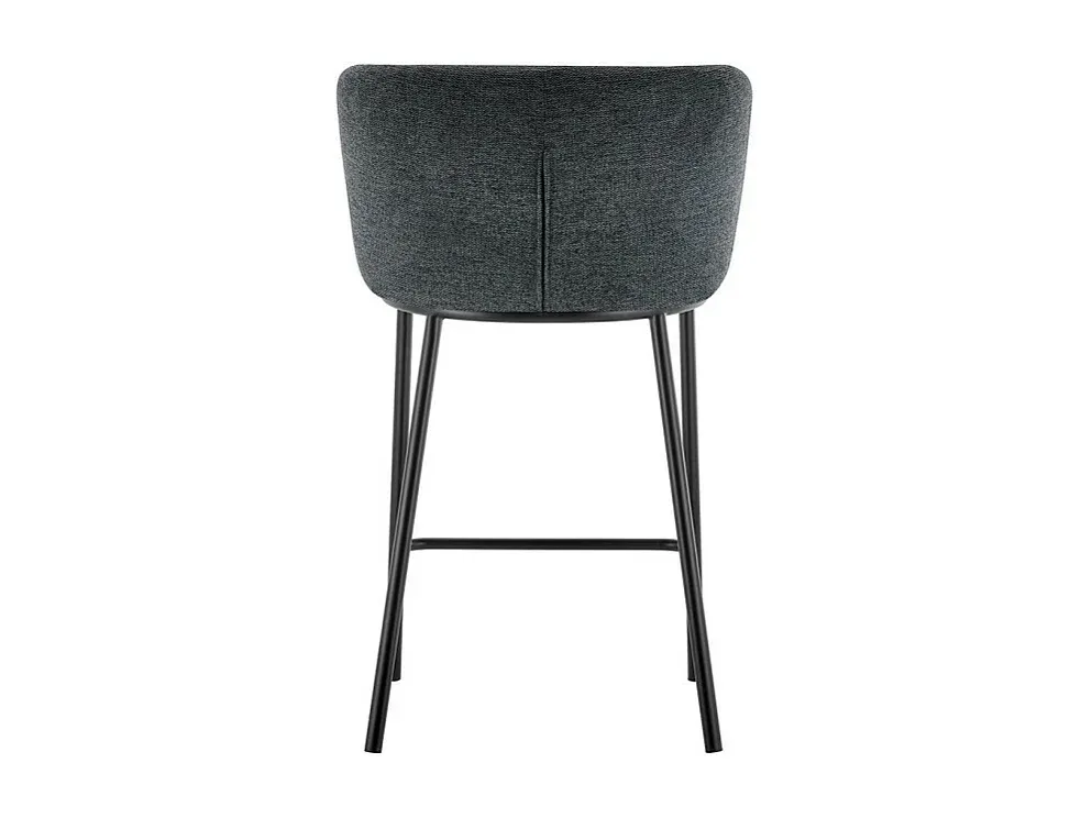 Dunkelgrauer Stoff-Barhocker, Maße: H88,5 x B53 x T50,5 cm