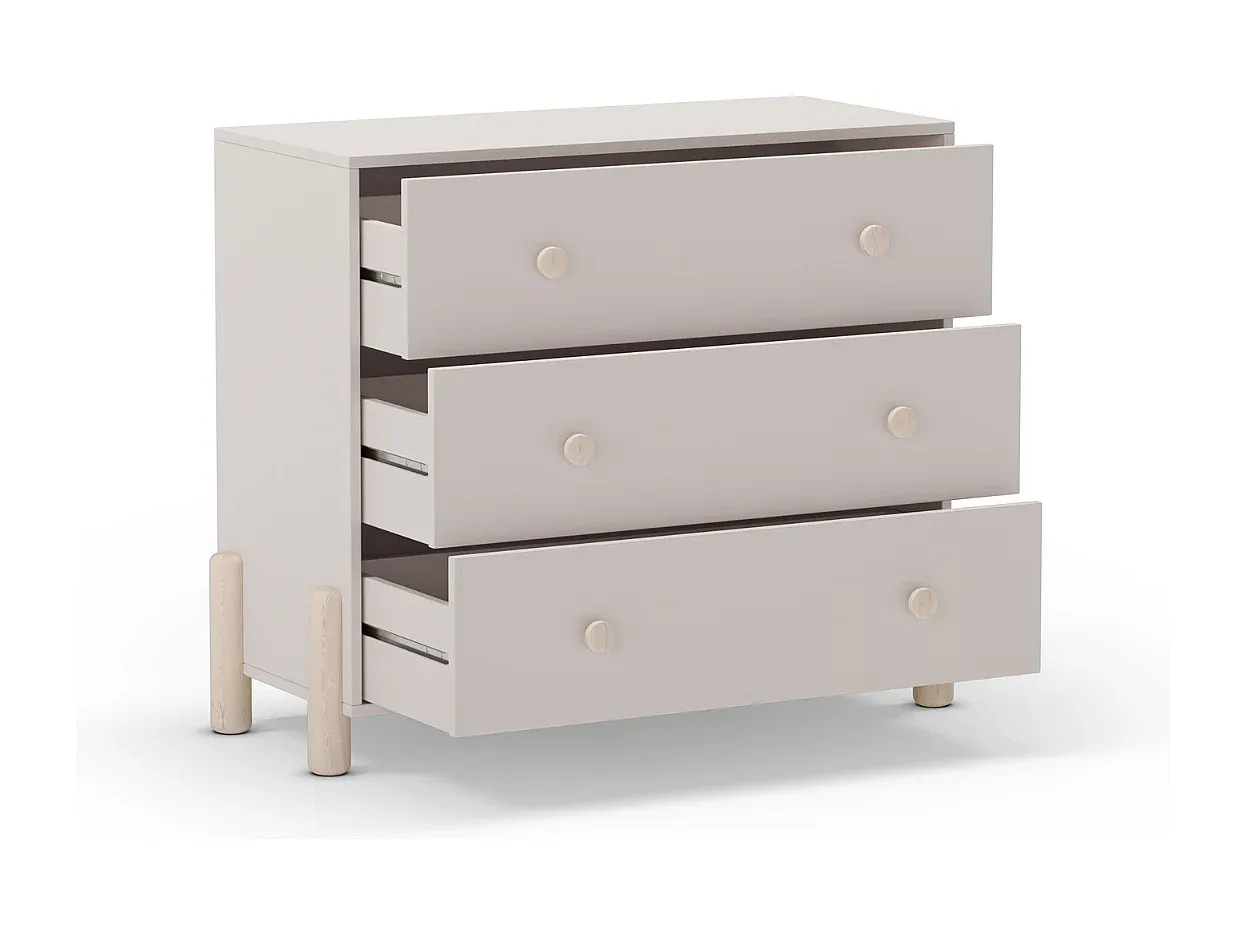 Moderne Kommode mit 3 Türen, 97x80 cm