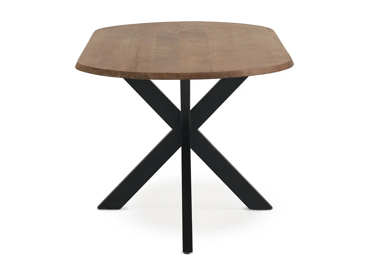 Eleganter Esstisch aus Akazienholz, oval, 180x90