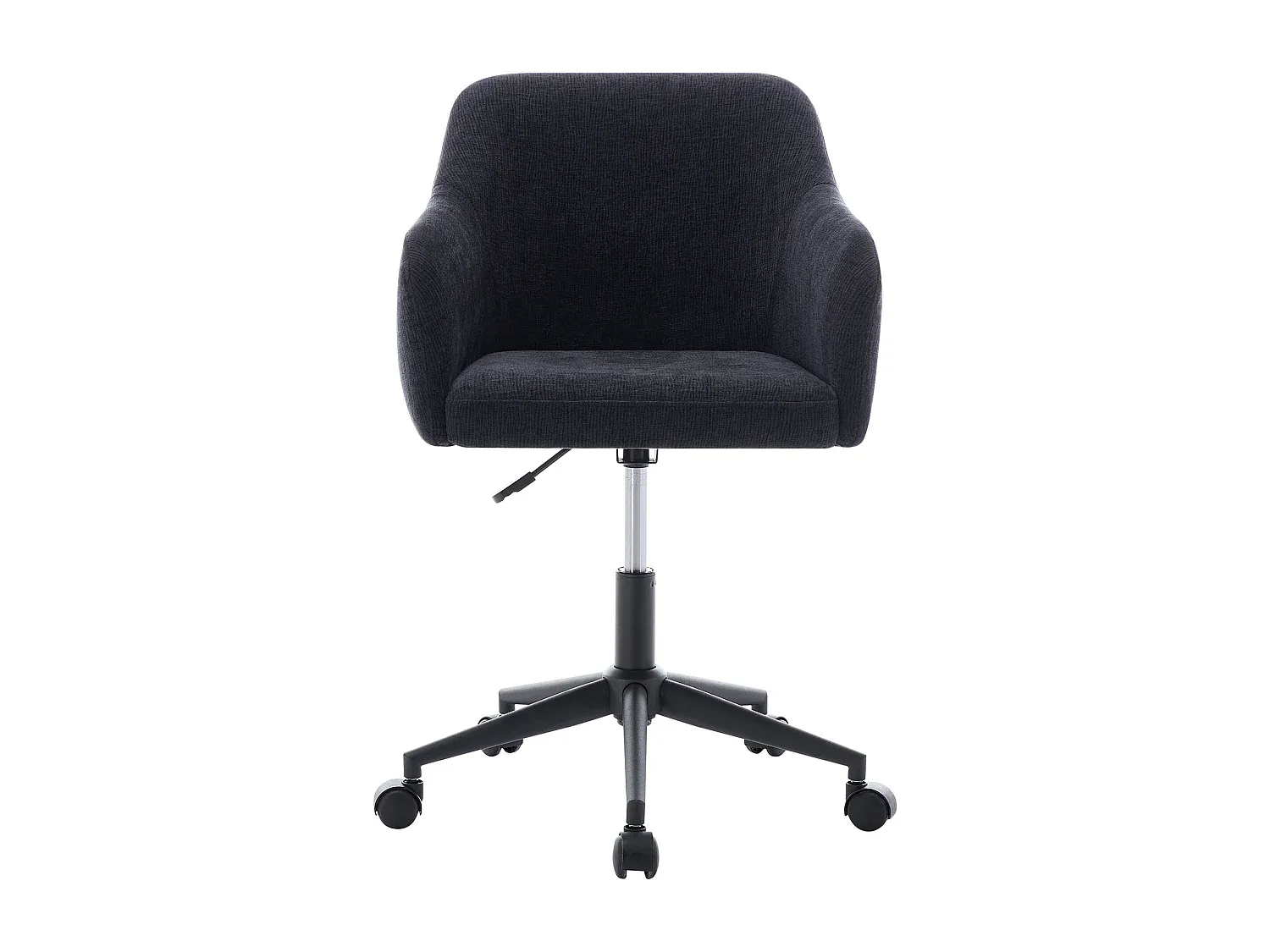 Ergonomischer höhenverstellbarer Bürostuhl aus Stoff - Schwarz